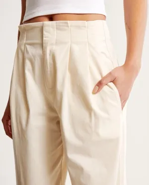 Abercrombie High Rise Tapered Utility Pant Warm Beige Size 25 thumbnail 2