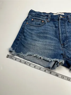 Denim Forum The Ex-Boyfriend High Rise Denim Cutoff Short Womens 25 Button-fly thumbnail 9