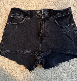 Abercrombie Black Denim Shorts thumbnail 1