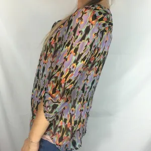 4/$25 Express Flowy Tie front chiffon top thumbnail 6