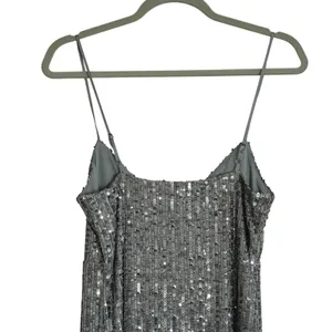 Urban Social NEW Silver Sequin Mini Dress V-Neck Homecoming Cocktail Party thumbnail 7