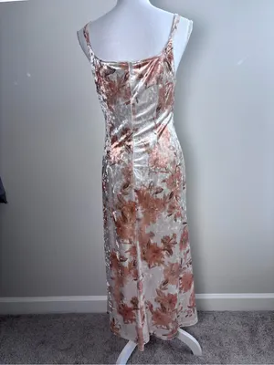 Dazy Floral Crushed Velvet Maxi Dress – Size L, Stunning Occasion Wear thumbnail 6