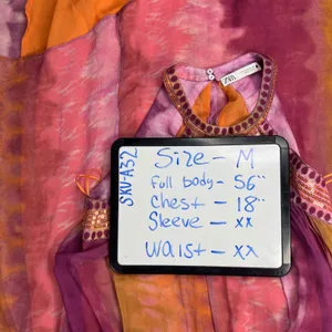 Zara Pink Orange Tie Dye Sequin Halter Maxi Dress Bohemian Festival Size M thumbnail 6