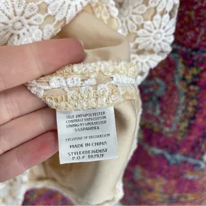 Anthropologie English Factory Flower Crochet Collar Sleeveless Fitted Dress thumbnail 5