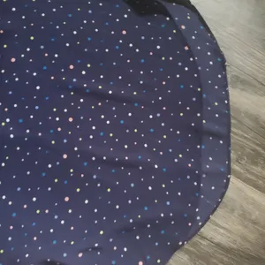 Lauren Conrad sheer top size medium, colors are navy blue, yellow, pin… thumbnail 4