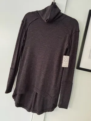 NWT Free People We the Free Turtleneck Sweater open back size XS thumbnail 4
