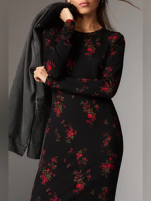 Reformation Tommie Knit Dress in Bossanova M thumbnail 3