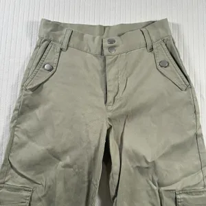 Crosby Womens Size 2 Cargo Pants Khaki Utility Straight Leg Raw Hem NWt thumbnail 5