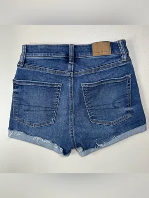 American Eagle Outfitters Dark Blue Denim Jean Shorts thumbnail 2