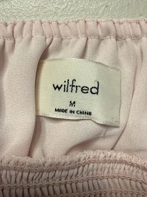 Aritzia Wilfred Genoa Midi Dress Women's Medium Baby Pink Chiffon Formal Wedding thumbnail 14