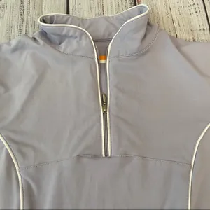 Lucy Lilac Quarter Zip Short Sleeve Athletic Top. thumbnail 4