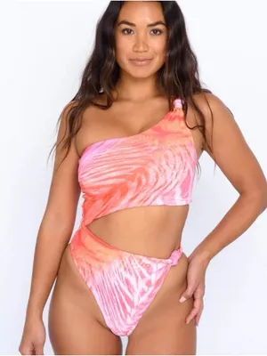 SKATIE Nicole Makaha One Piece Swimsuit Pink / Orange XS thumbnail 1