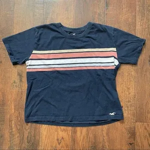 HOLLISTER navy t-shirt thumbnail 1