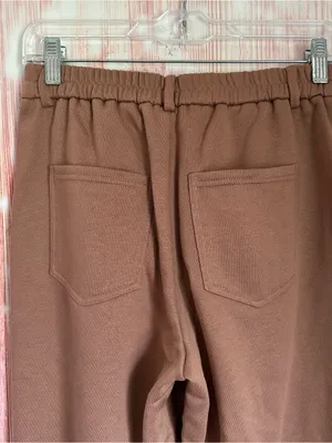 Halara Chestnut Brown High Rise Button Front Sweatpants Joggers Size XS thumbnail 8