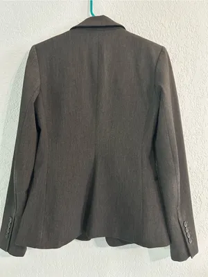 Express Editor Women’s Fitted Gray One Button Blazer with Black Lining thumbnail 12