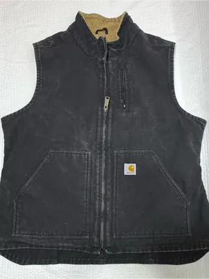 Carhartt Black Quilted-Lined Canvas Vest thumbnail 2