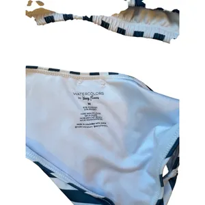Kenny Flowers Navy Blue White Striped Bikini Set Size Medium‎ thumbnail 5