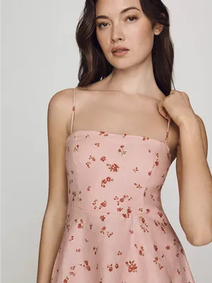 New Reformation Monette Strapless Midi Dress size 6 thumbnail 3