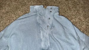 Aerie Light Blue Quarter-Zip thumbnail 4