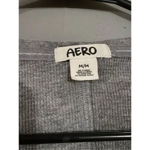 Aeropostale EST 87 NY Gray Thermal Long Sleeve Top Sweater Size Medium thumbnail 3