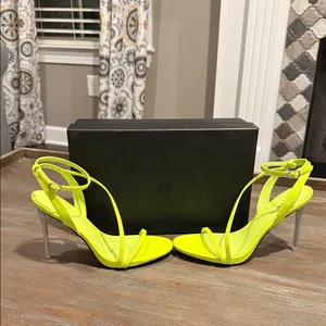 New AAJ‎ by Adminah Neon Green Strappy Stiletto Sandals – Size 7 thumbnail 2
