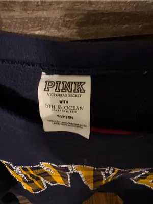 PINK Victoria's Secret Navy WVU Crewneck Sweater thumbnail 6