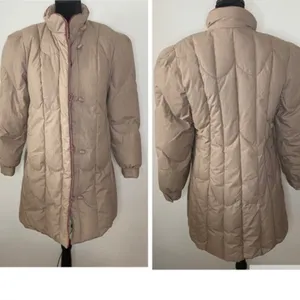 BiBi Brothers Down Fill Camel Puffer Coat Small Tan thumbnail 4
