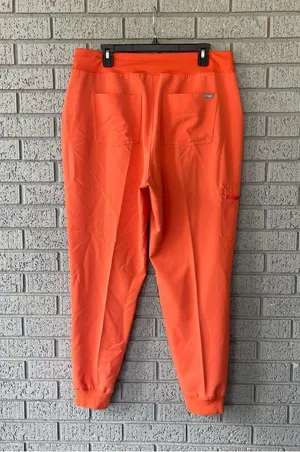 Figs High Waisted Zamora Jogger Scrub Pants Sunset Orange Size XL thumbnail 4