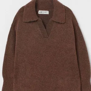 NWT H&M Knit Sweater Dress Wool Blend In Dark Brown thumbnail 3