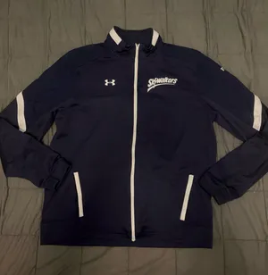 Navy blue Under Armour track jacket #athleisure name/number can be seam ripped thumbnail 1