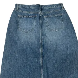 NEW Uniqlo Long A-Line Denim Skirt Cottagcore Fall Holiday Pumpkin Patch Size 6‎ thumbnail 6