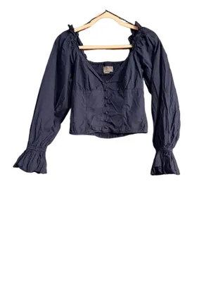 Anthropologie Puff-Sleeved Sweetheart Blouse Size XS thumbnail 2