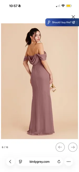 Bridesmaid Birdy Grey Dress thumbnail 4