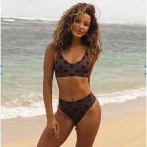 NWT Albion Black Cocoa Dot Almost Cheeky Bikini Bottoms Size Medium thumbnail 8