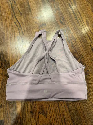 Lululemon High Neck Light Purple Sports Bra thumbnail 2