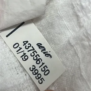 aerie White Striped Oversized Drawstring Beach/Pool V-Neck Coverup w/ Slits-XS-S thumbnail 13