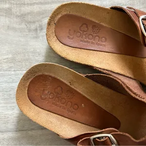Yokono Made in Spain Ibiza Brown T-Strap Leather Sandals Size 7.5 thumbnail 5