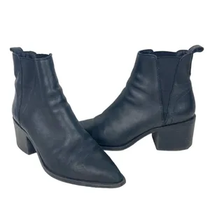 STEVE MADDEN Audience Chelsea Leather Ankle Boots Booties - Size 9.5 thumbnail 4