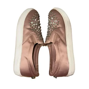 Steve Madden Glandi Pink‎ Satin Studded Slip-On Platform Sneakers 7.5 thumbnail 6