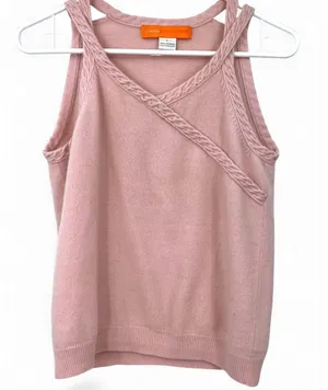 CYNTHIA STEFFE | M | Pure 100% Casher Knit Top Sweater Tank Sleeveless Women thumbnail 1