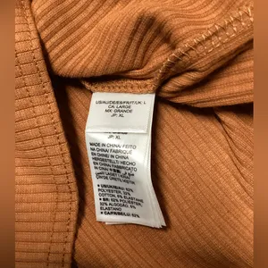 Terea Ava Ribbed Cut out tank Terracotta Size Large thumbnail 11