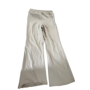 Free People Movement Wide Leg Yoga Pant Tan High Rise Ribbed Waist XS thumbnail 2