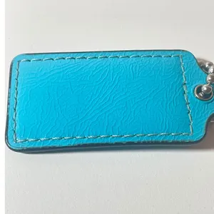 Coach Bag Hangtag Turquoise Blue Leather Replacement Charm Accessory thumbnail 3