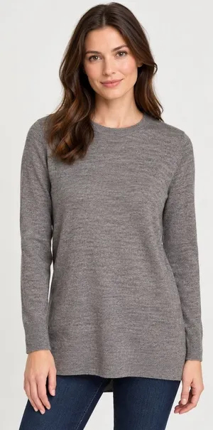 J.Crew $120 Women's S 100% Merino Wool Sweater Cozy Size Small Gray thumbnail 1