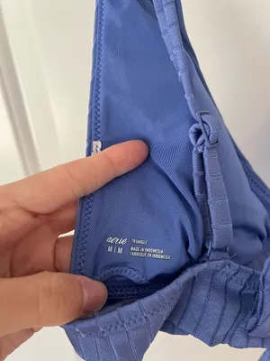 Aerie Blue Striped Bikini Top thumbnail 3