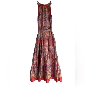 NEW Talbots Tiered Halter Maxi Dress - Medallion Print Size 6 thumbnail 8