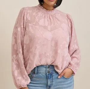 Chiffon Clip Floral Bubble Hem Blouse size 2 NWT thumbnail 1