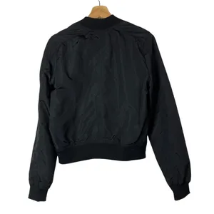 Hollister Black Snap Button Bomber Jacket‎ S thumbnail 2