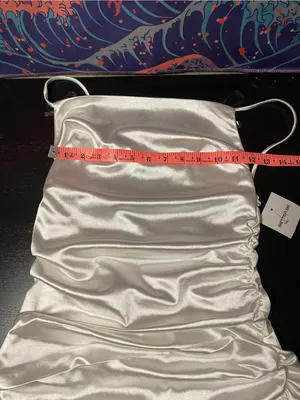 Better Be White Satin Ruched Slip Dress thumbnail 4