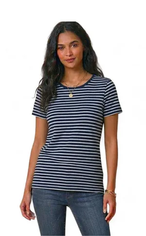 Gap Body cotton navy and white striped t-shirt, vintage Cotton See photos for me thumbnail 1